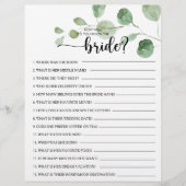 Wie gut kennen Sie das Bride Brautparty Game? (Vorderseite)