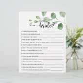 Wie gut kennen Sie das Bride Brautparty Game? (Stehend Vorderseite)