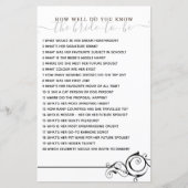 Wie gut kennen Sie das Bride Brautparty Game? (Vorderseite)