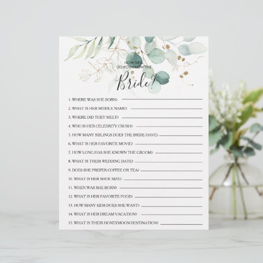 Wie gut kennen Sie das Bride Brautparty Game? (Stehend Vorderseite)