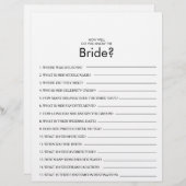 Wie gut kennen Sie das Bride Brautparty Game? (Vorne/Hinten)