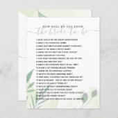 Wie gut kennen Sie das Bride Brautparty Game? (Vorne/Hinten)