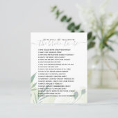 Wie gut kennen Sie das Bride Brautparty Game? (Stehend Vorderseite)