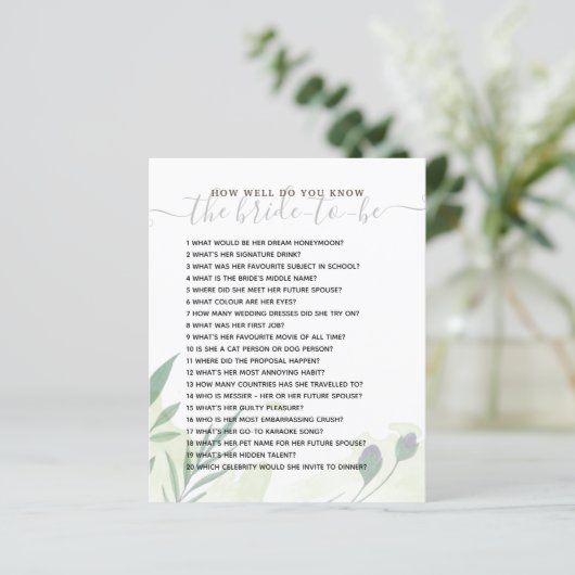 Wie gut kennen Sie das Bride Brautparty Game? (Stehend Vorderseite)