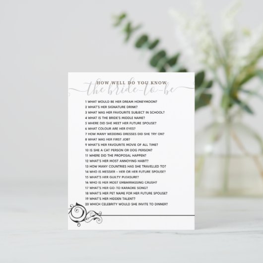 Wie gut kennen Sie das Bride Brautparty Game? (Stehend Vorderseite)