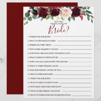 Wie gut kennen Sie das Bride Brautparty Game?
