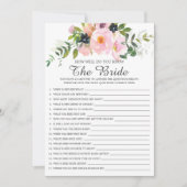 Wie gut kennen Sie das Bride Brautparty Game? Einladung (Vorderseite)