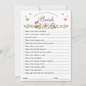 Wie gut kennen Sie das Bride Brautparty Game? Einladung (Vorderseite)