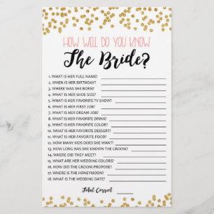 Wie gut kennen Sie das Bride-Brautparty-Spiel?