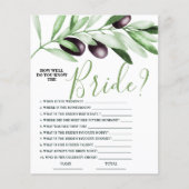 Wie gut kennen Sie das Bride Olive Branch Bridal G (Vorderseite)