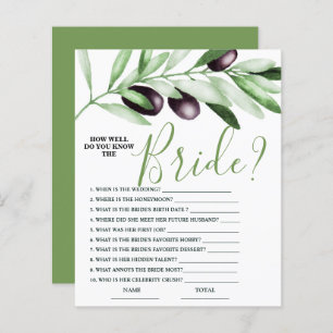 Wie gut kennen Sie das Bride Olive Branch Bridal G