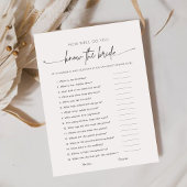 Wie gut kennen Sie das Bride-Spiel?