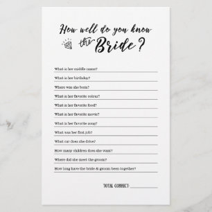 Wie gut kennen Sie das Bride-Spiel?