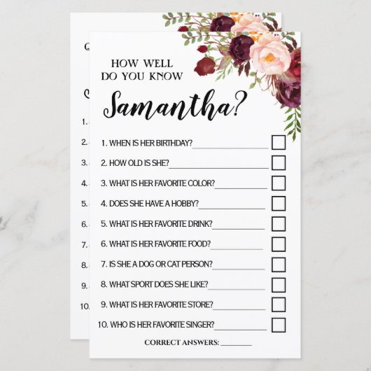 Wie gut kennen Sie das englische Brautspiel? (Vorne/Hinten)