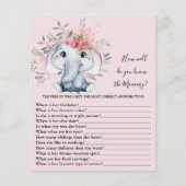 Wie gut kennen Sie das Mama Baby Shower Game? (Vorderseite)