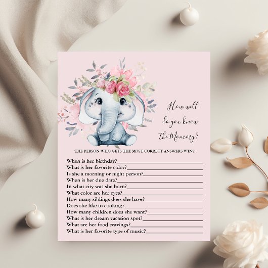 Wie gut kennen Sie das Mama Baby Shower Game?