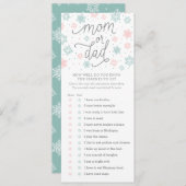 Wie gut kennen Sie das Snowflake Baby Showspiel? Einladung (Vorne/Hinten)