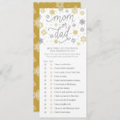 Wie gut kennen Sie das Snowflake Baby Showspiel? Einladung (Vorne/Hinten)