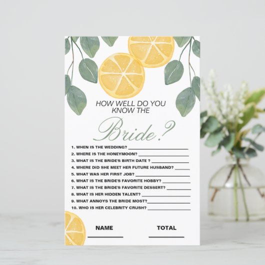 Wie gut kennen Sie den Bride Floral Bridal Game Le (Stehend Vorderseite)