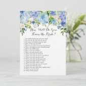 Wie gut kennen Sie die Braut? Einladung (Stehend Vorderseite)