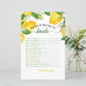 Wie gut kennen Sie die Braut - Lemon (Stehend Vorderseite)