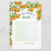 Wie gut kennen Sie die Braut - Orange (Vorne/Hinten)