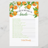 Wie gut kennen Sie die Braut - Orange (Vorderseite)