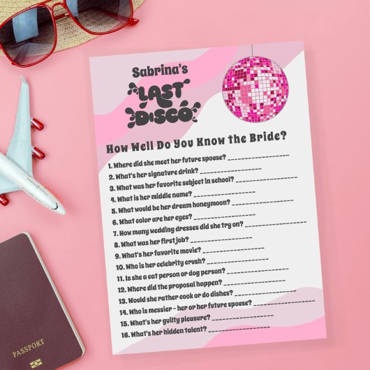 Wie gut kennen Sie die Bride Bach Game Card? Programm