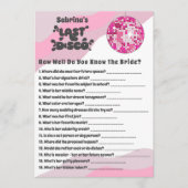 Wie gut kennen Sie die Bride Bach Game Card? Programm (Vorderseite)