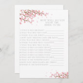 Wie gut kennen Sie die Bride Cherry Blossom? Dankeskarte (Vorne/Hinten)