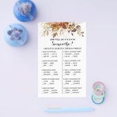 Wie gut kennen Sie die Bride Fall Shower Game Card Flyer (Einzeln)