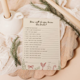 Wie gut kennen Sie die Bride Game Card? Einladung