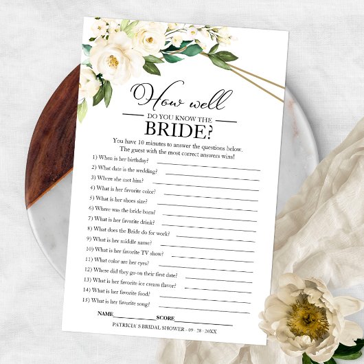 Wie gut kennen Sie die Bride Greenery Geometric? Flyer