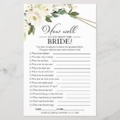 Wie gut kennen Sie die Bride Greenery Geometric? Flyer (Vorne)