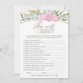 Wie gut kennen Sie die Bride-Wildblume? Einladung (Vorderseite)