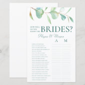 Wie gut kennen Sie die Brides Eukalyptus LGBT? (Vorne/Hinten)