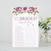 Wie gut kennen Sie die Brides Lila Rose LGBTQ (Stehend Vorderseite)