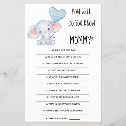 Wie gut kennen Sie die Mama Baby Showcard? Flyer (Vorne)