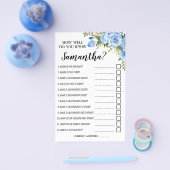 Wie gut kennen Sie die Mama Baby Showkarte? Flyer (Einzeln)