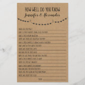 Wie gut kennen Sie die Polterabend-Spielkarte? Flyer (Vorne)