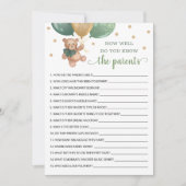 Wie gut kennen Sie die Teddy Bärenkarte für Eltern Einladung (Vorderseite)