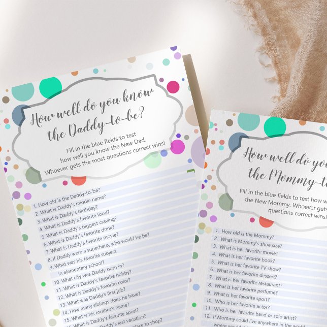 Wie gut kennen Sie Mommy und Daddy, zweiseitig (Von Creator hochgeladen)