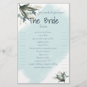 Wie gut kennen Sie The Bride Trivia Card Flyer