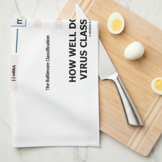 Wie gut kennen Sie Virus-Klassifikation? Geschirrtuch (Viertel Falte)