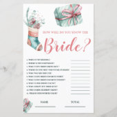 Wie gut kennen wir das Bride Christmas Bridal Game (Vorderseite)