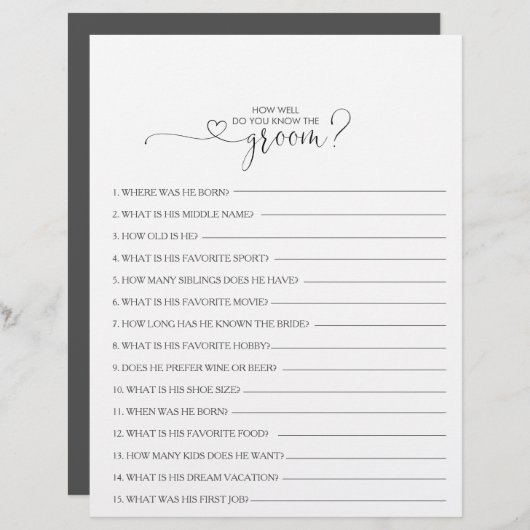 Wie gut kennst du das Game "Groom Brautparty"? (Vorne/Hinten)