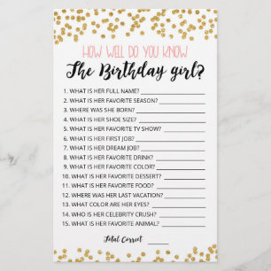 Wie gut kennst du das GeburtstagsMädchenspiel?