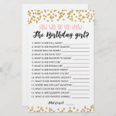 Wie gut kennst du das GeburtstagsMädchenspiel? (Vorne/Hinten)