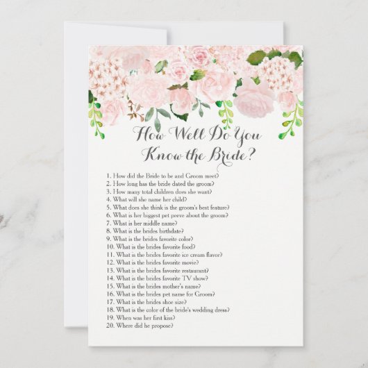 Wie gut kennst du die Braut? (Vorderseite)