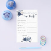 Wie gut kennst du die Braut? Brautparty-Karte Flyer (Einzeln)